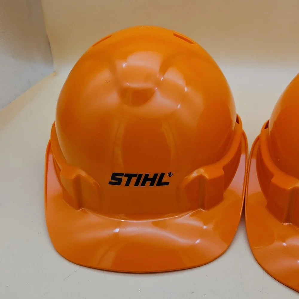 Lot Of 2 Stihl Head Hats Orange One Size Function Basics